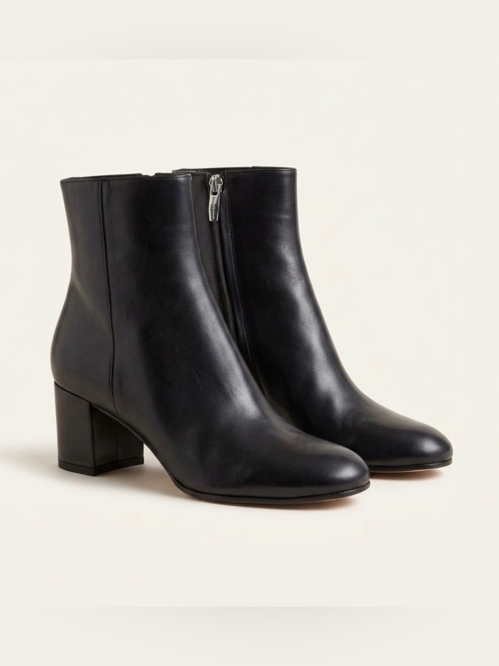 Gianvito Rossi Margaux Black Leather Block Heel Ankle Boots Size 41 Italy